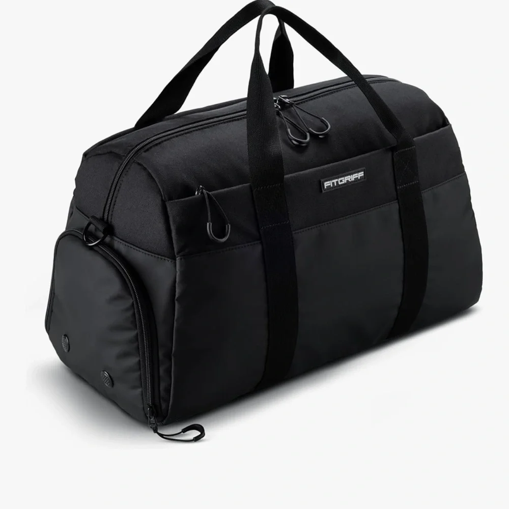 New Fitgriff Black Sports Gym V2 Duffel Bag with Shoe Compartment